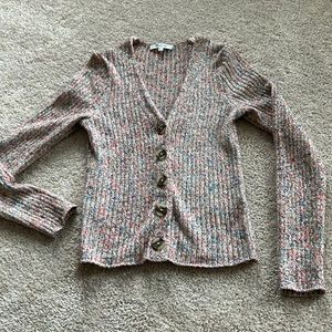 Madewell cardigan. Marled colors. Beige orange and green. Excellent condition